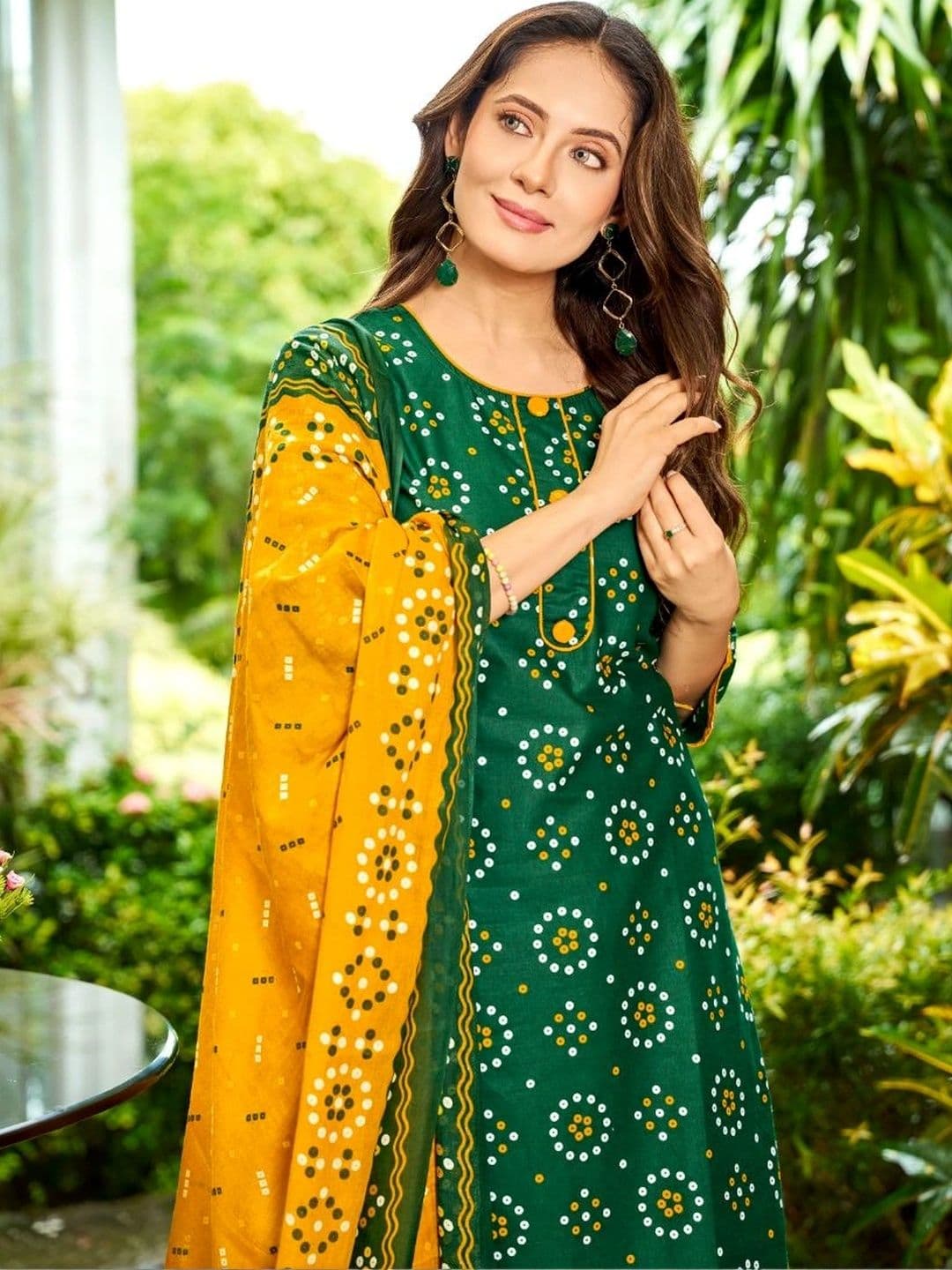 label jash Women Ethnic Motifs Printed Regular Pure Cotton Kurta with Patiala & With Dupatta thumbnail 4