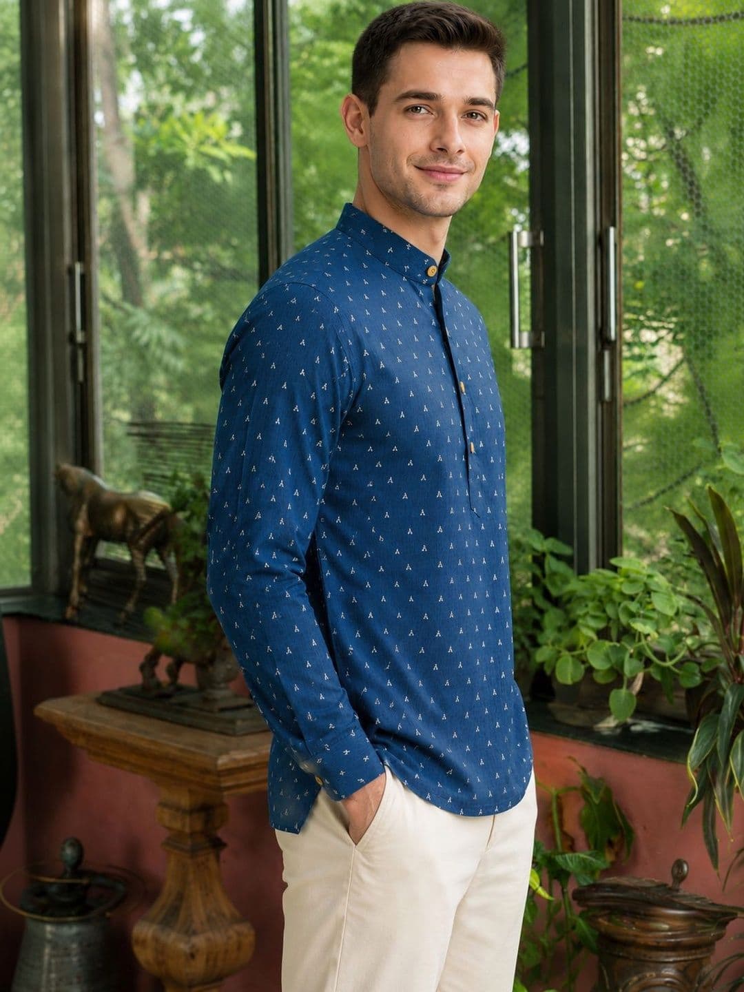 Anouk Men Ethnic Motifs Printed Kurta thumbnail 3
