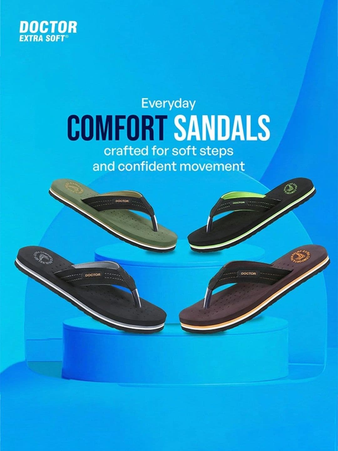 DOCTOR EXTRA SOFT Men Perforated Orthopedic Non-Slip Thong Flip-Flops thumbnail 7
