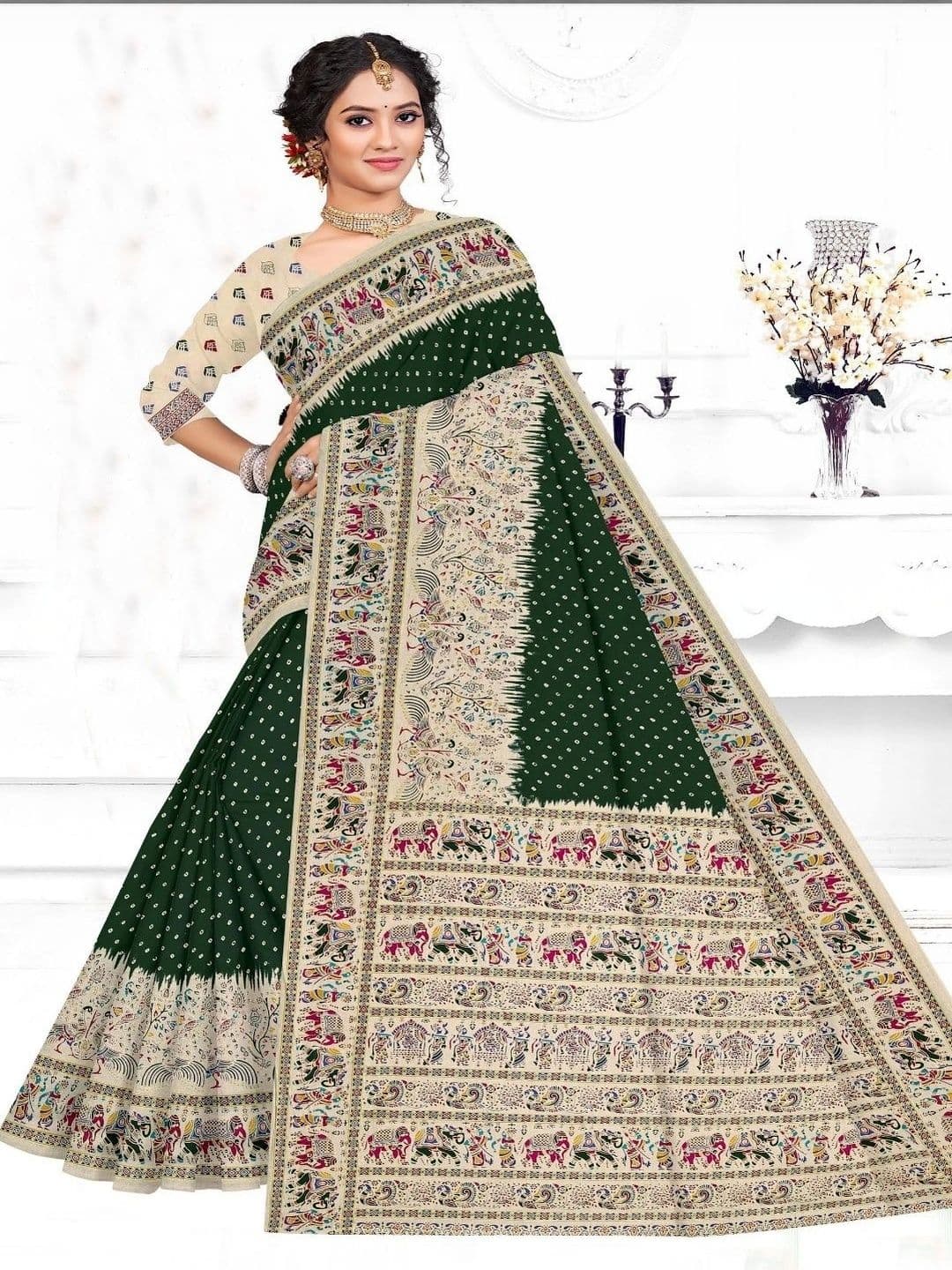 Clothnest Kalamkari Pure Cotton Saree thumbnail 5