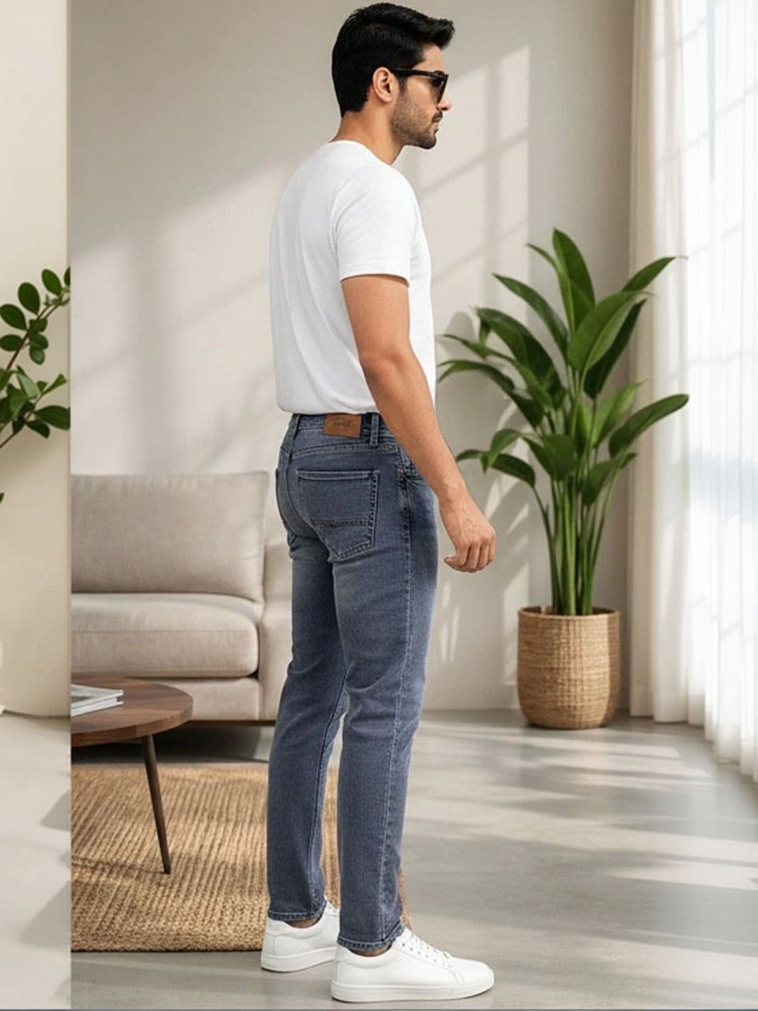 Global Jeans Men Regular Fit Mid-Rise Jeans thumbnail 2
