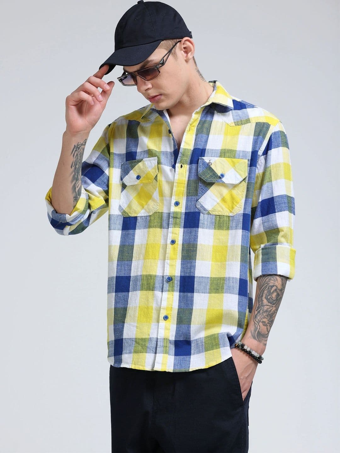 FashionDistrict shirt for Men Comfort Sheer Checked Casual Shirt - view 1