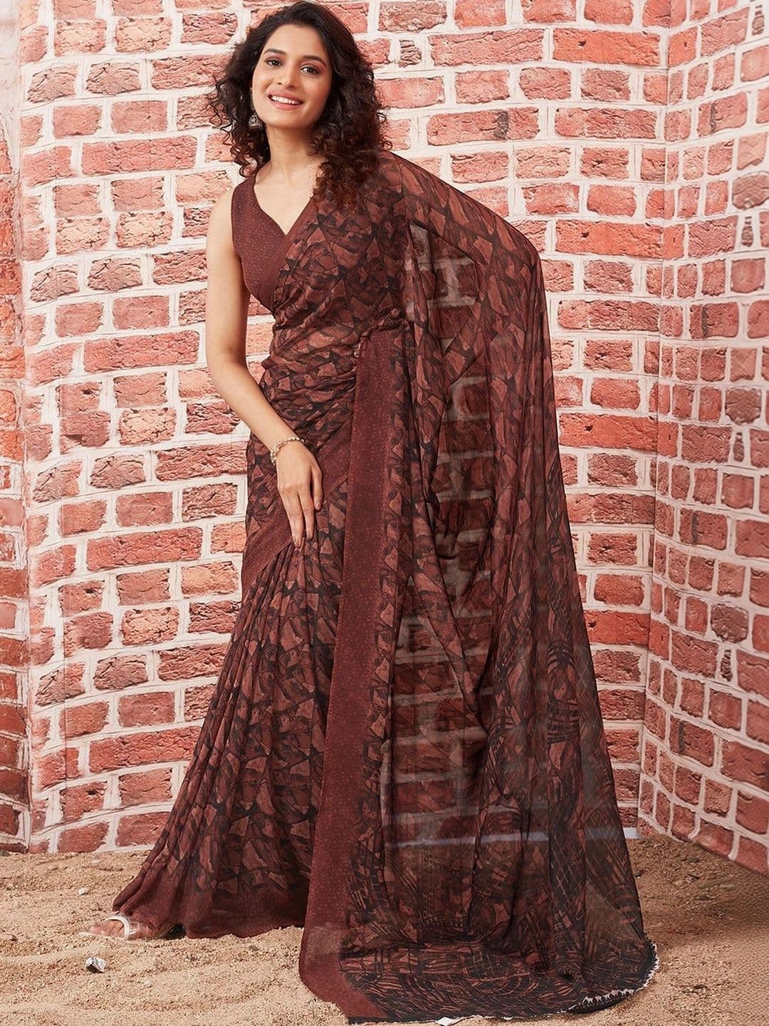 SANISA Pure Georgette Saree - view 1