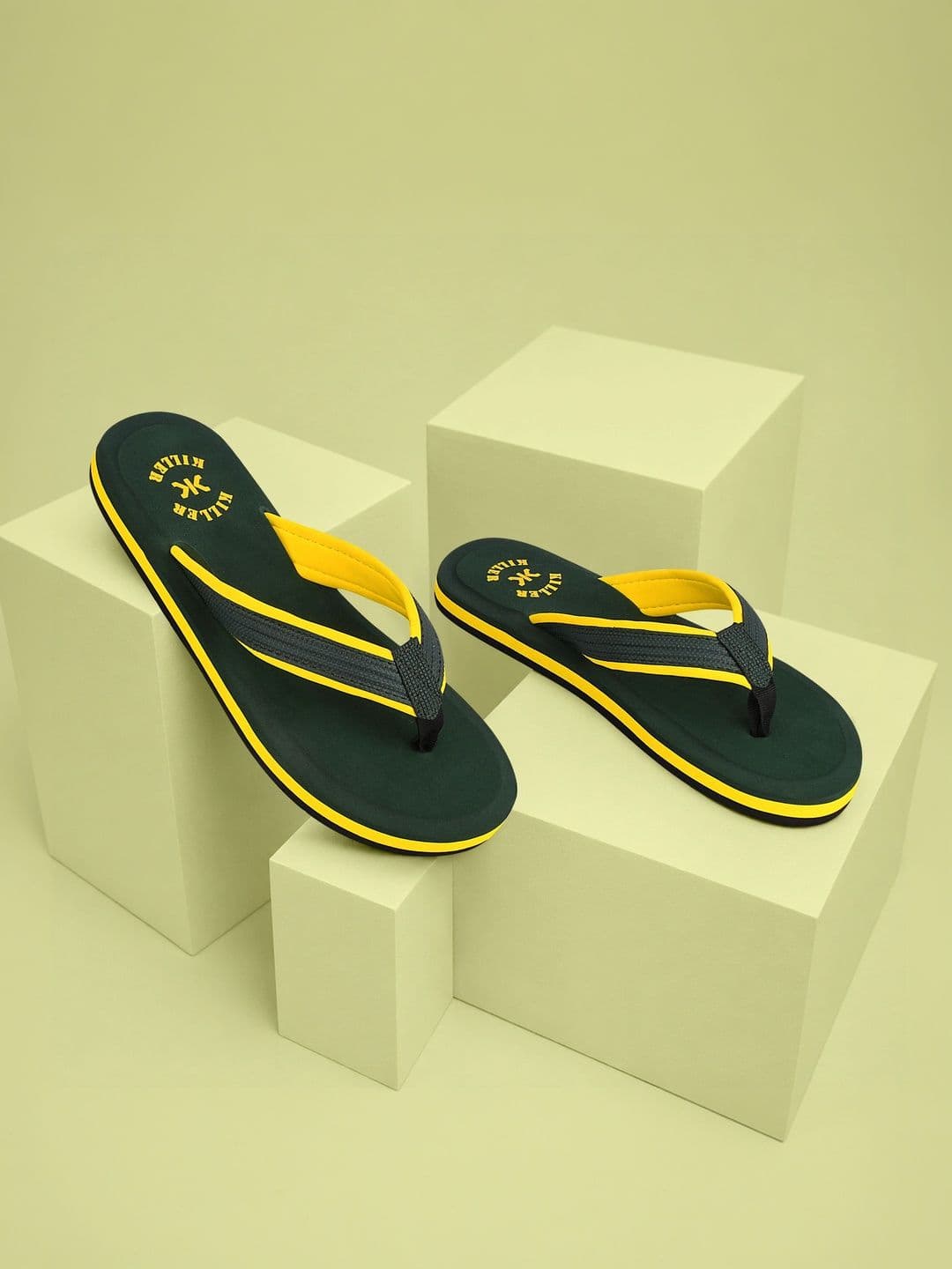 Killer Men Colourblocked Thong Flip-Flops - view 1