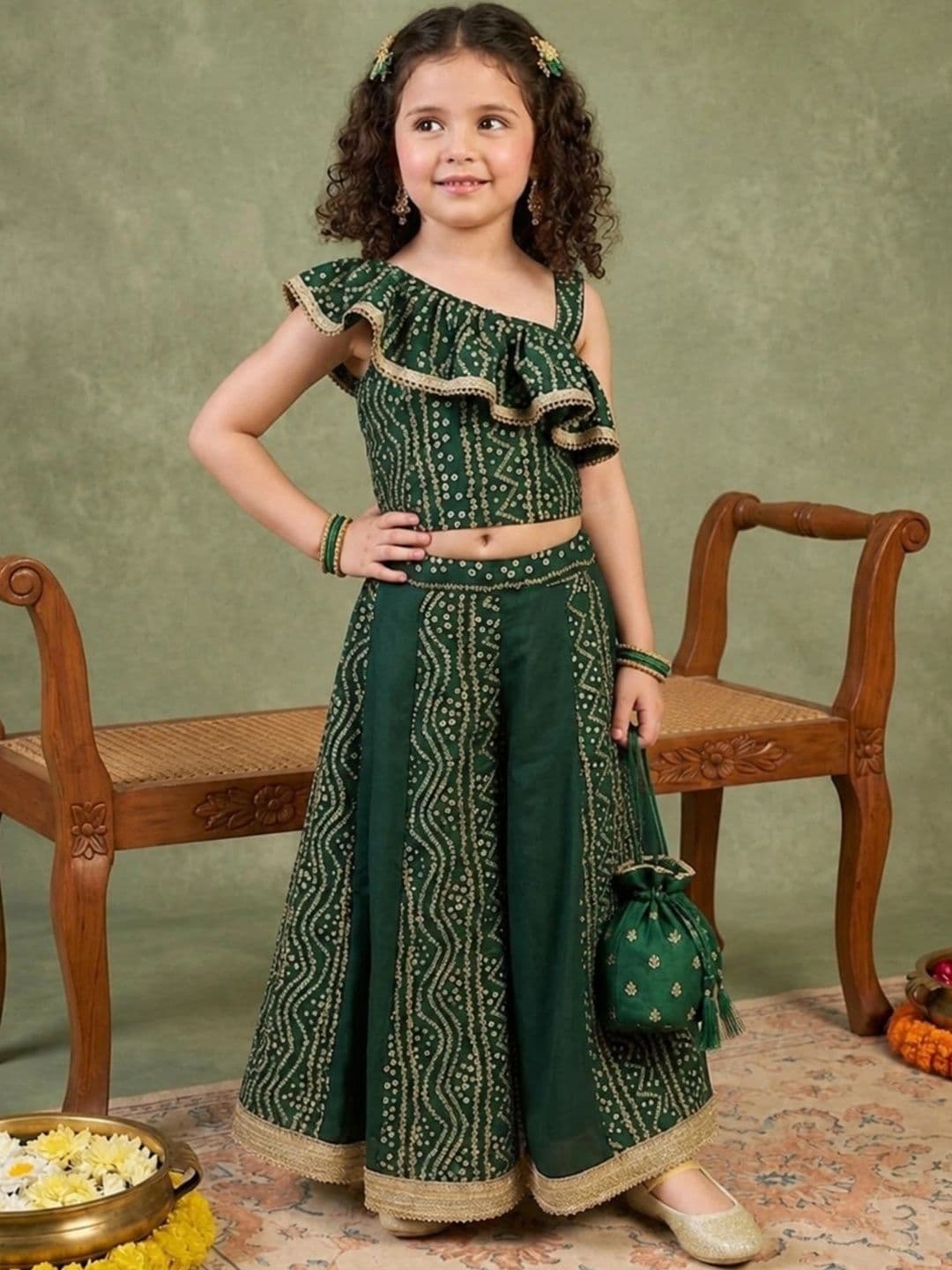 Sangria Girls Printed Ready to Wear Lehenga & Choli thumbnail 4
