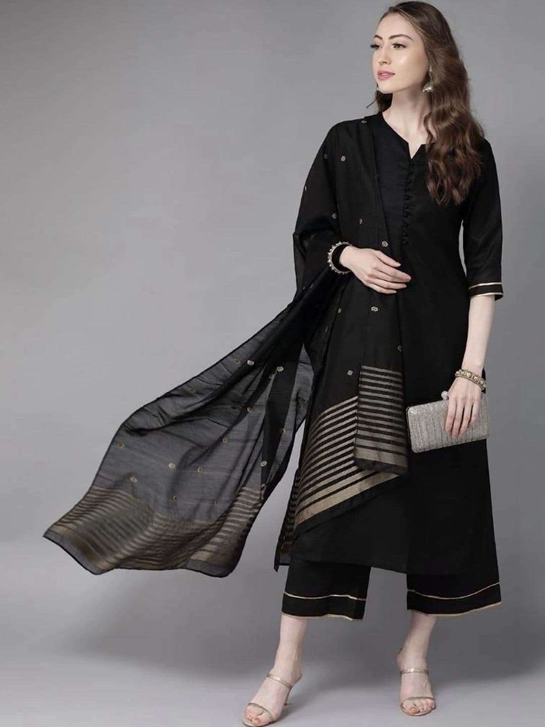 Chhipa Prints Women Regular Kurta with Palazzos & With Dupatta thumbnail 4