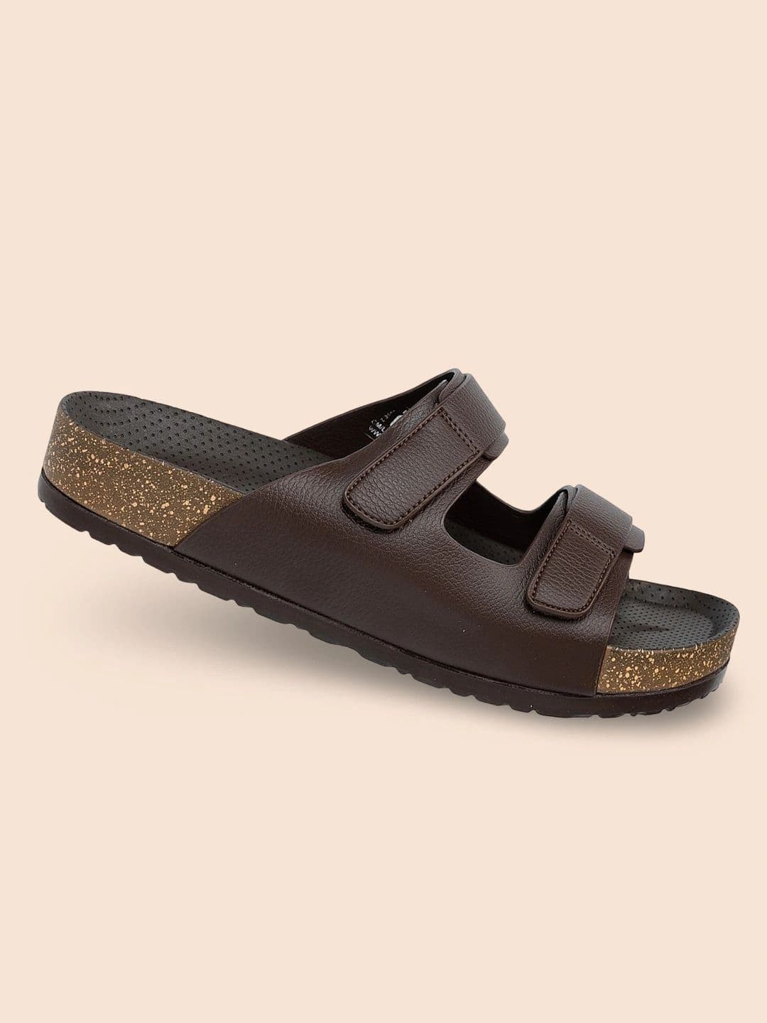 Aerowalk Men Brown Double-Strap Comfort Slide Sandals thumbnail 4