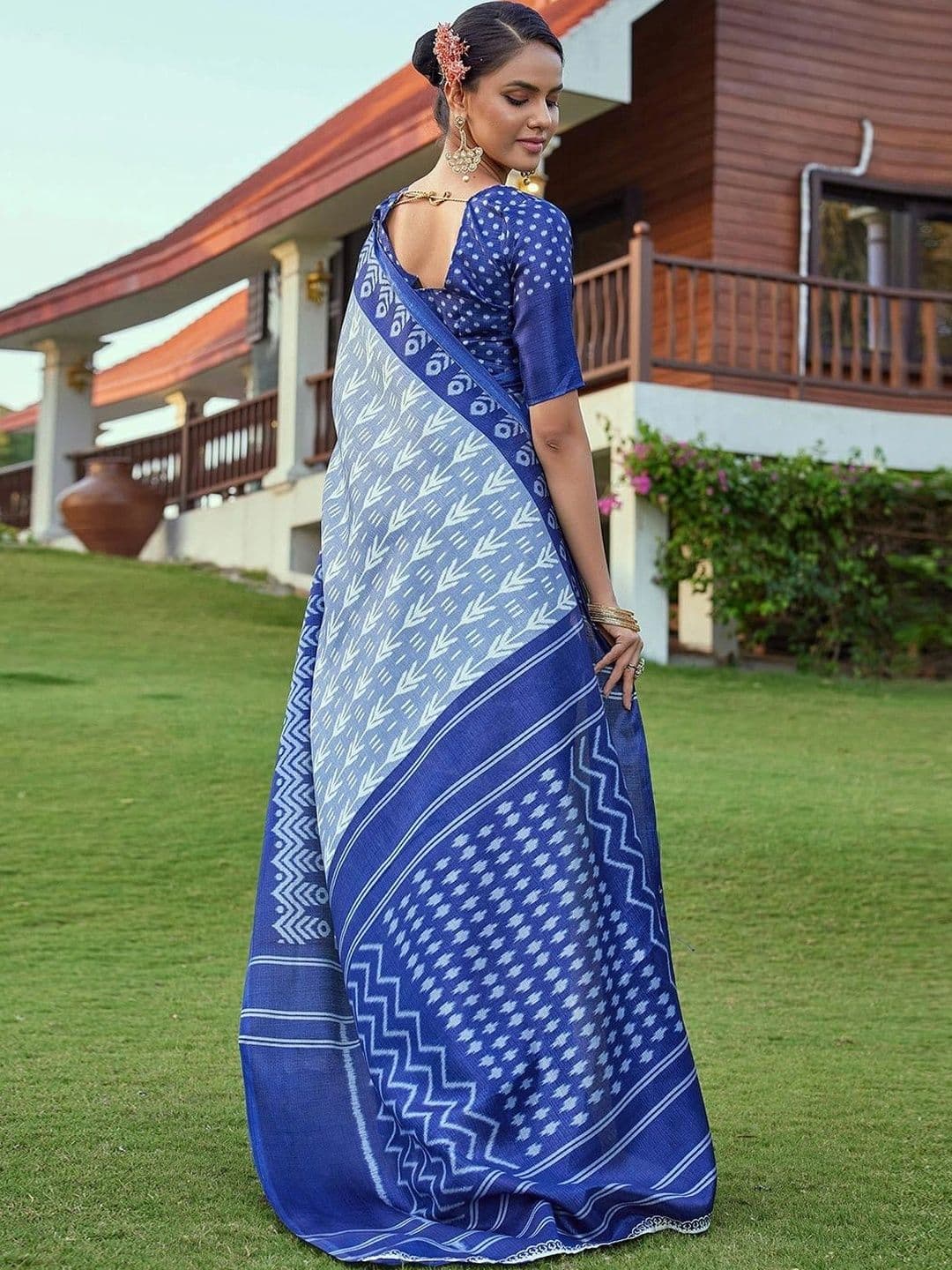 SANISA Ethnic Motifs Pure Cotton Saree thumbnail 5