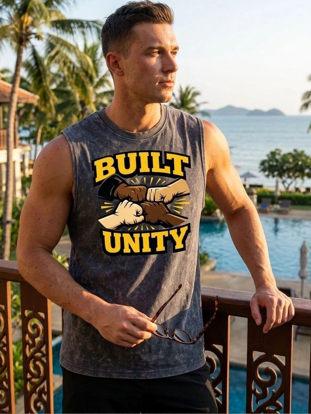 THE MODVUE Men Typography Printed T-shirt thumbnail 3