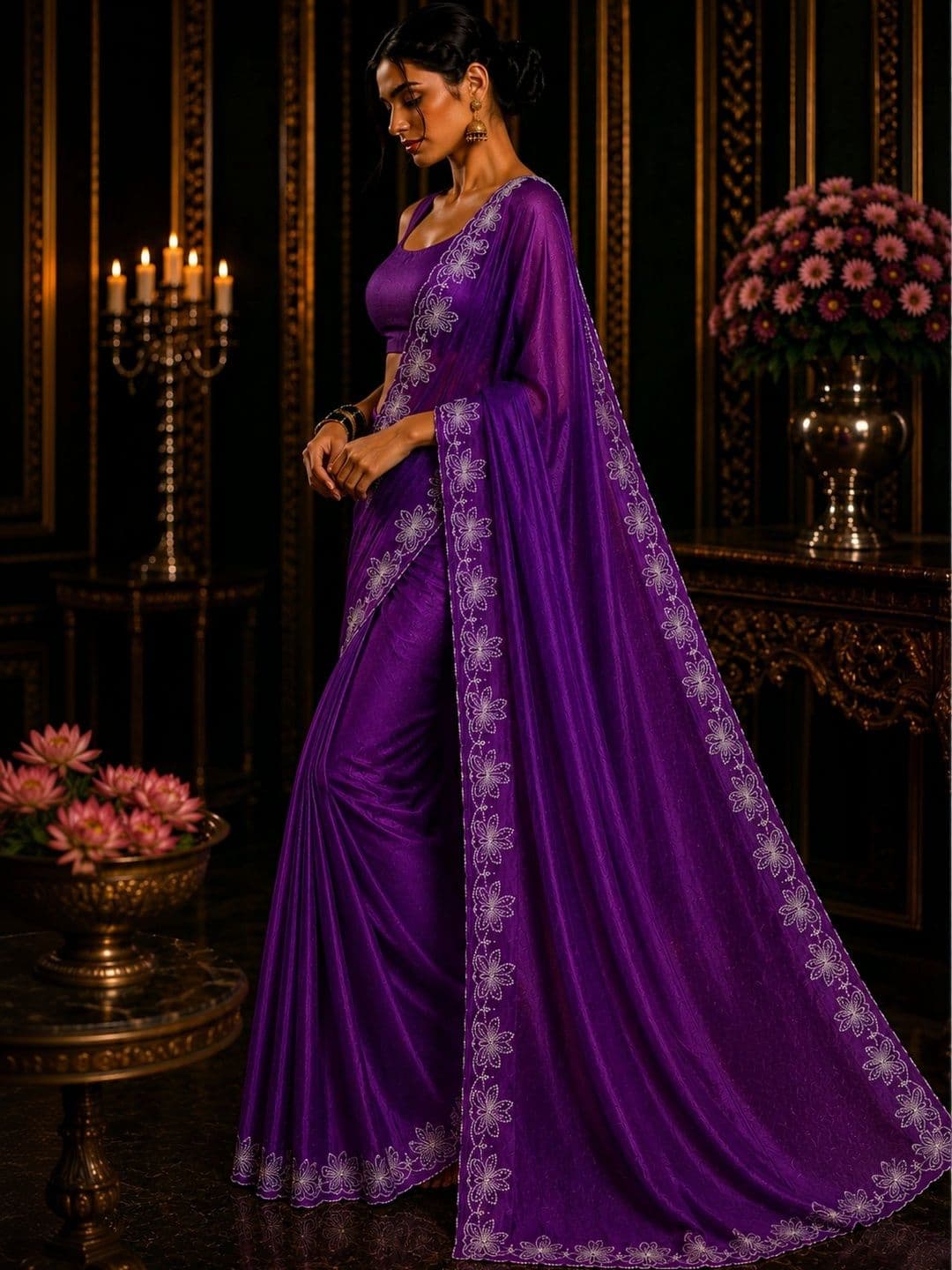 Divyanti Designs Embroidered Art Silk Saree thumbnail 5