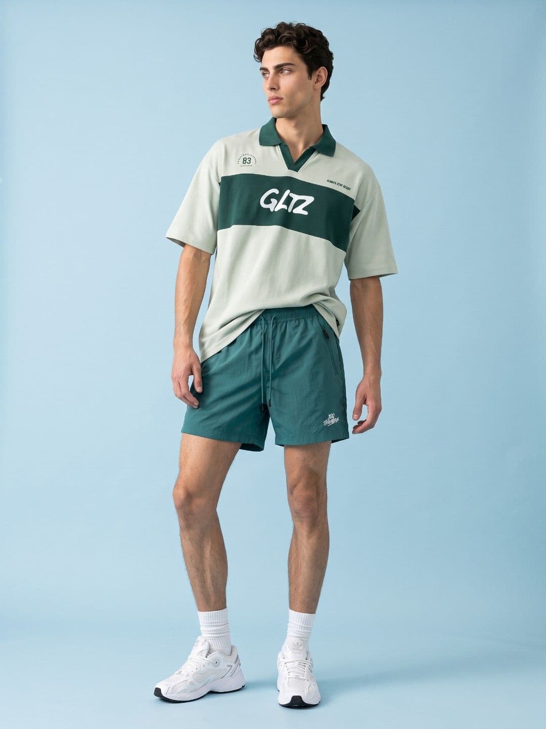 SPORT STREET by glitchez Men Brand Logo Colourblocked Polo Collar T-shirt thumbnail 4