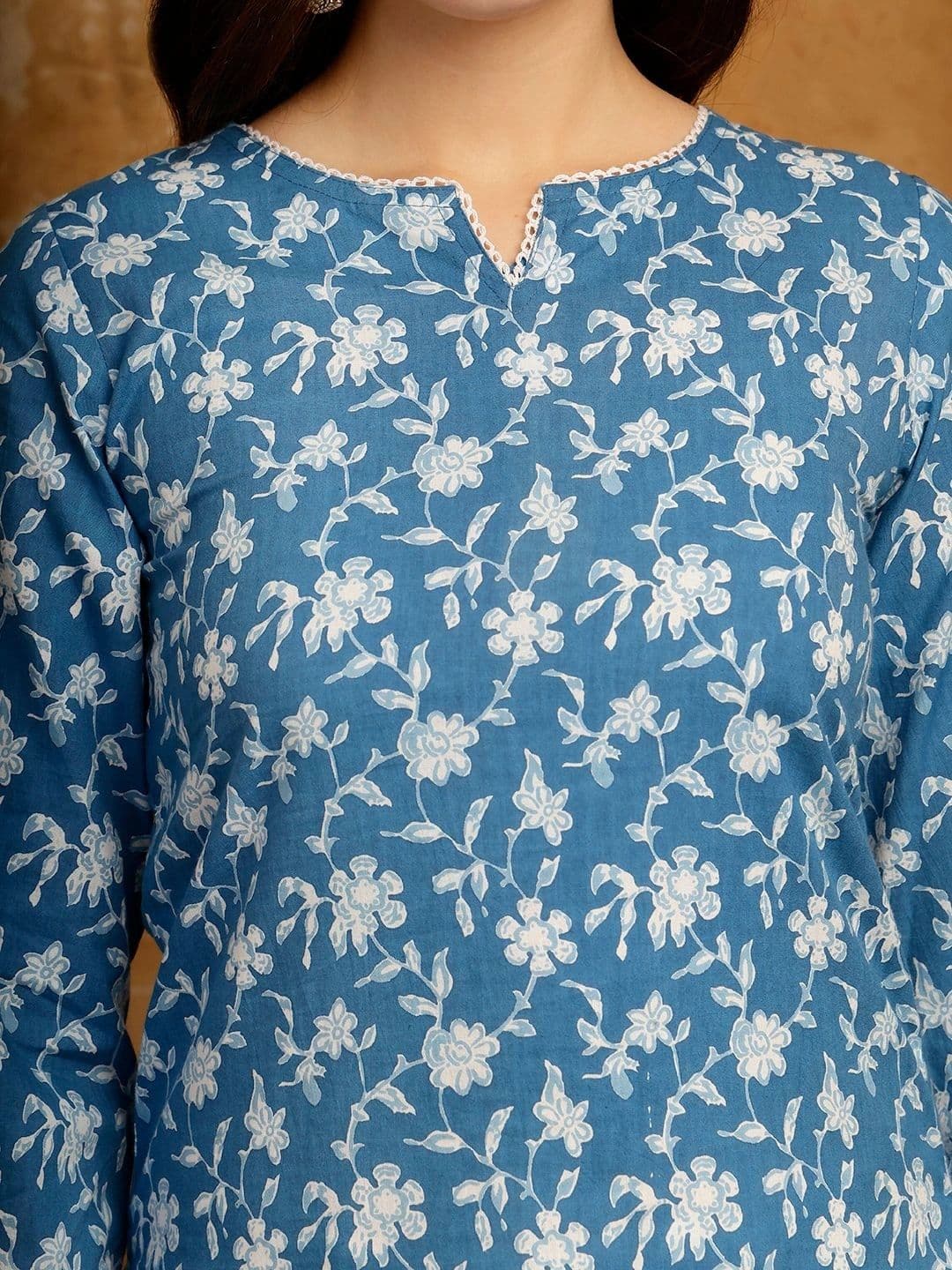 Anouk Rustic Floral Printed Pure Cotton Kurti thumbnail 5