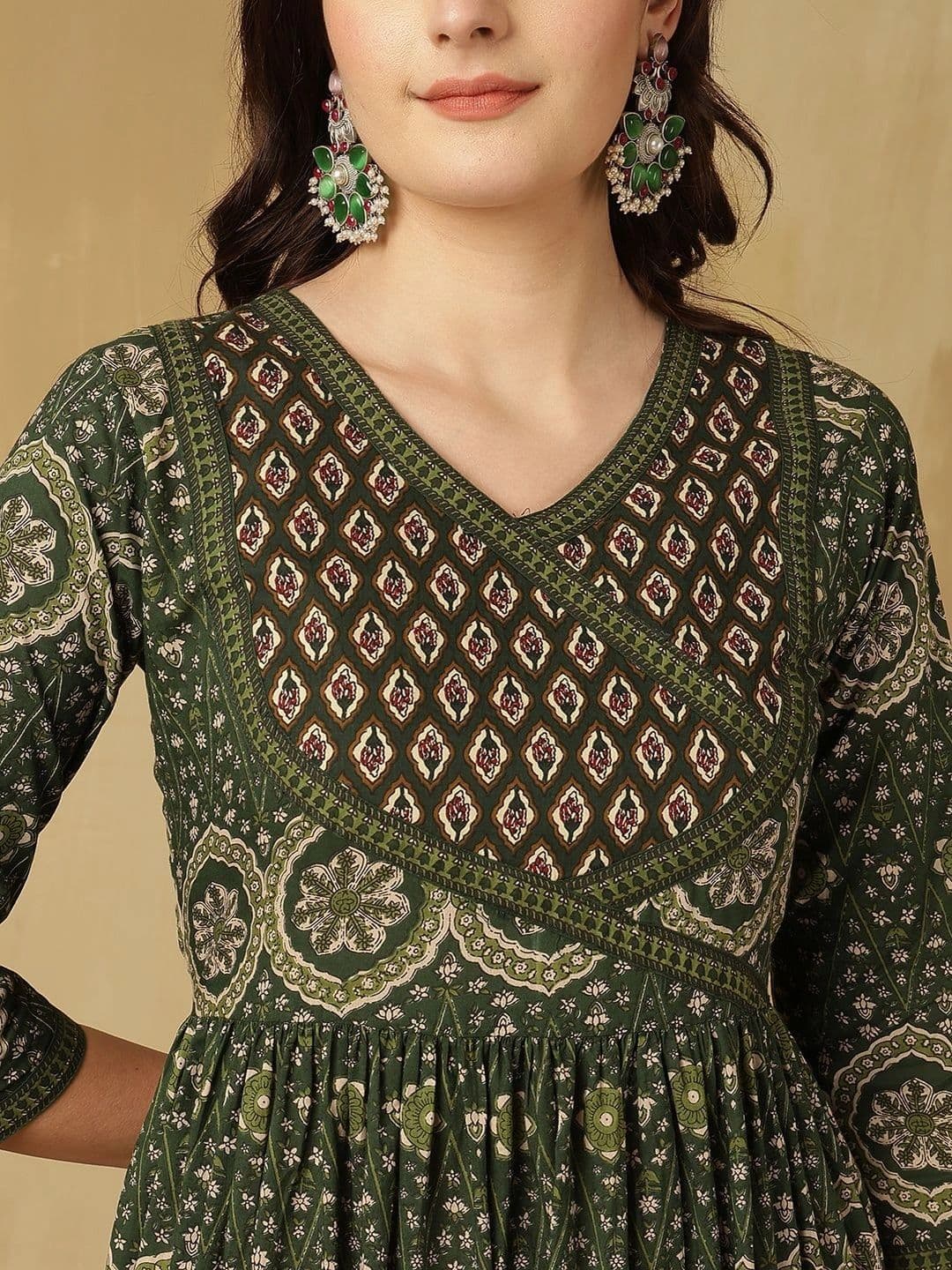 Sangria Women Ethnic Motifs Printed Anarkali Kurta thumbnail 5