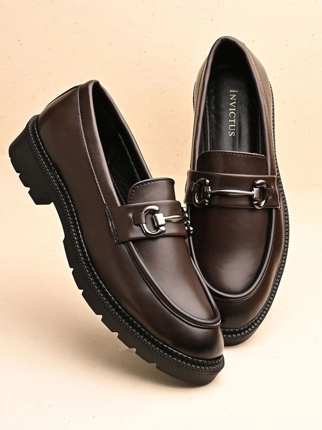 INVICTUS Men PU Round Toe Slip-On Loafers Shoes - view 1