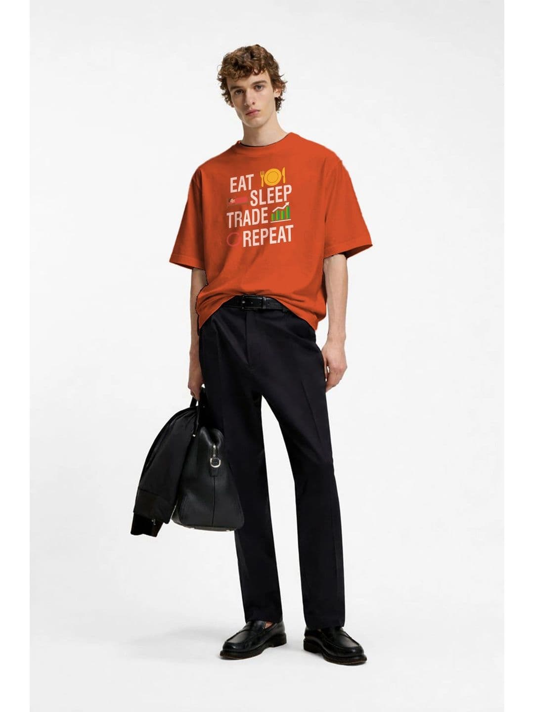 Moda rapido X TOGS & TERRE Men Typography Printed Organic Cotton Blend T-shirt thumbnail 2