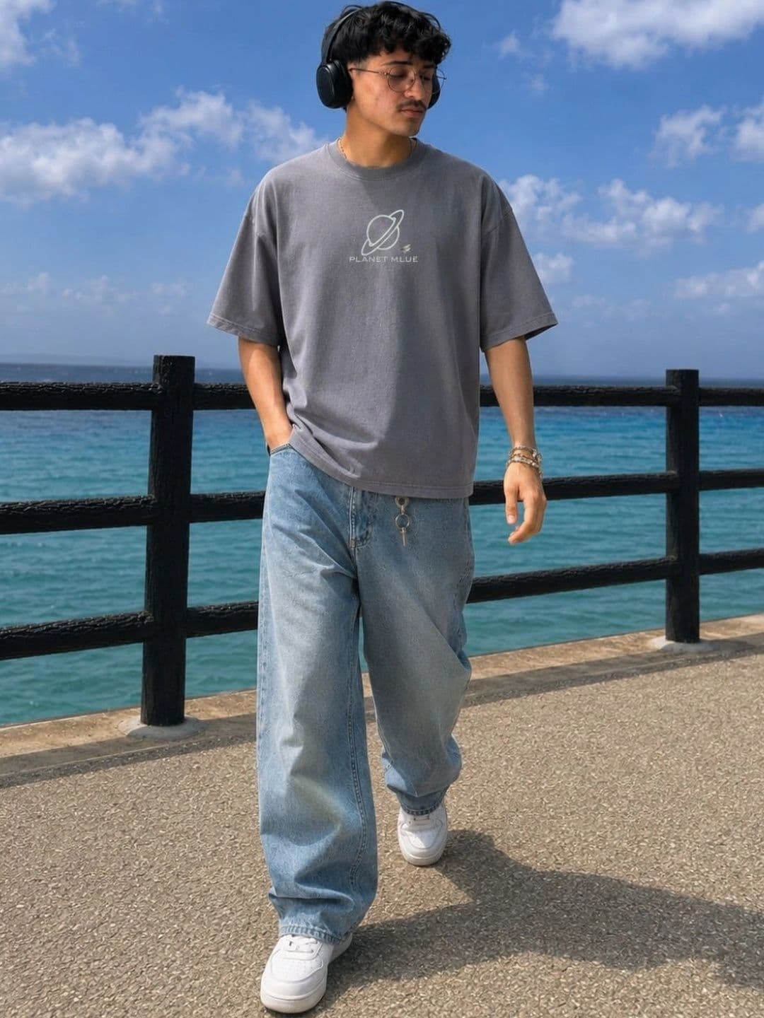 VAIREN Men Printed Boxy T-shirt thumbnail 2