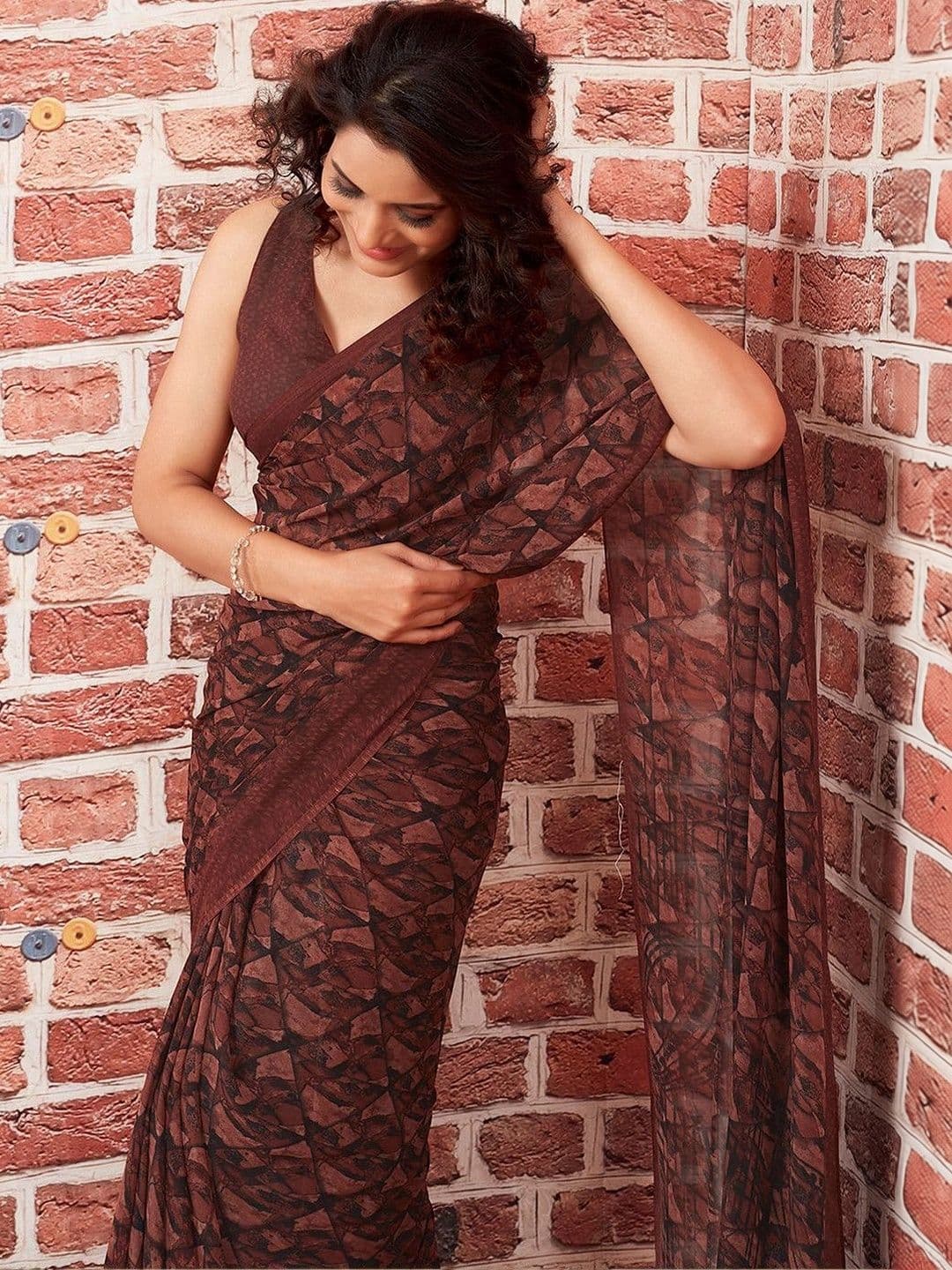 SANISA Pure Georgette Saree thumbnail 7