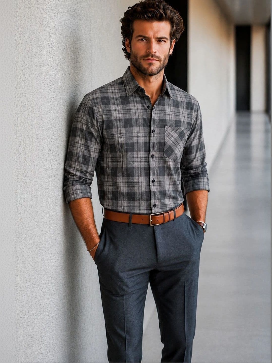 Mast & Harbour Men Comfort Checked Casual Shirt thumbnail 7