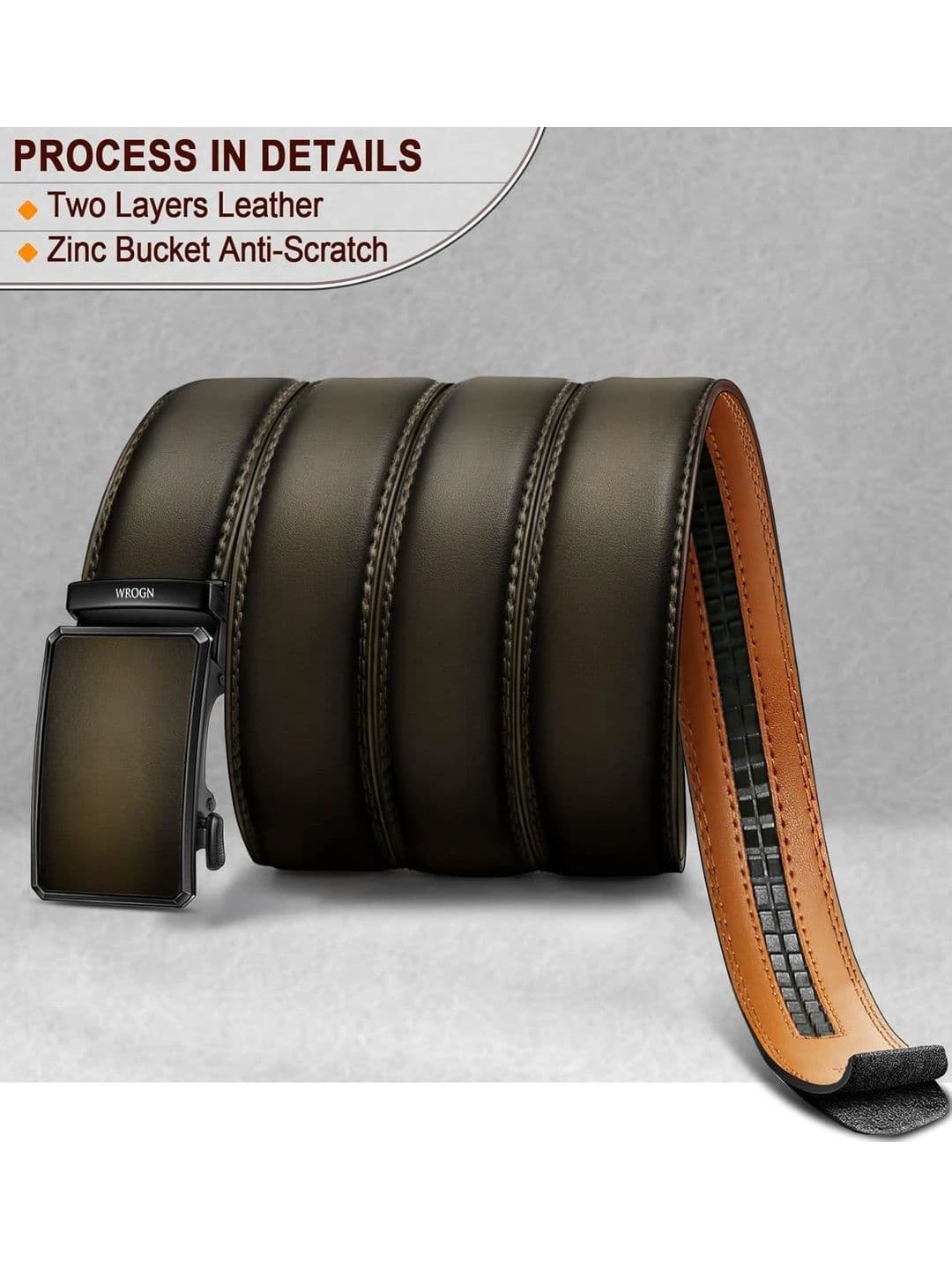 WROGN Men Solid PU Belt thumbnail 2