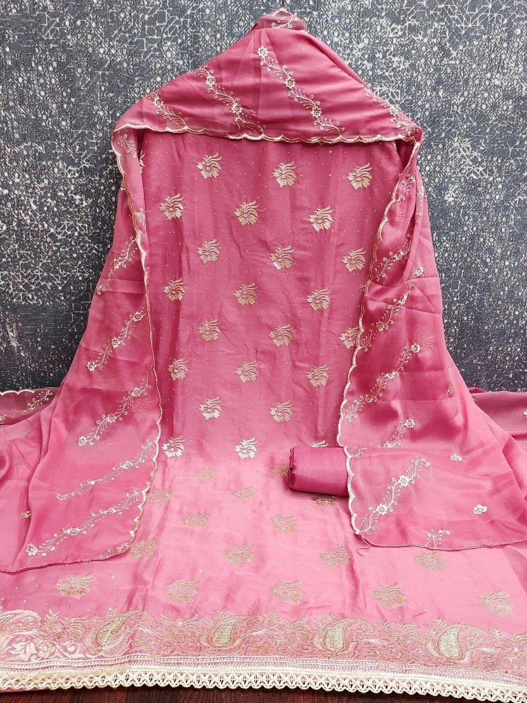 TAVAS Embroidered Unstitched Dress Material thumbnail 4