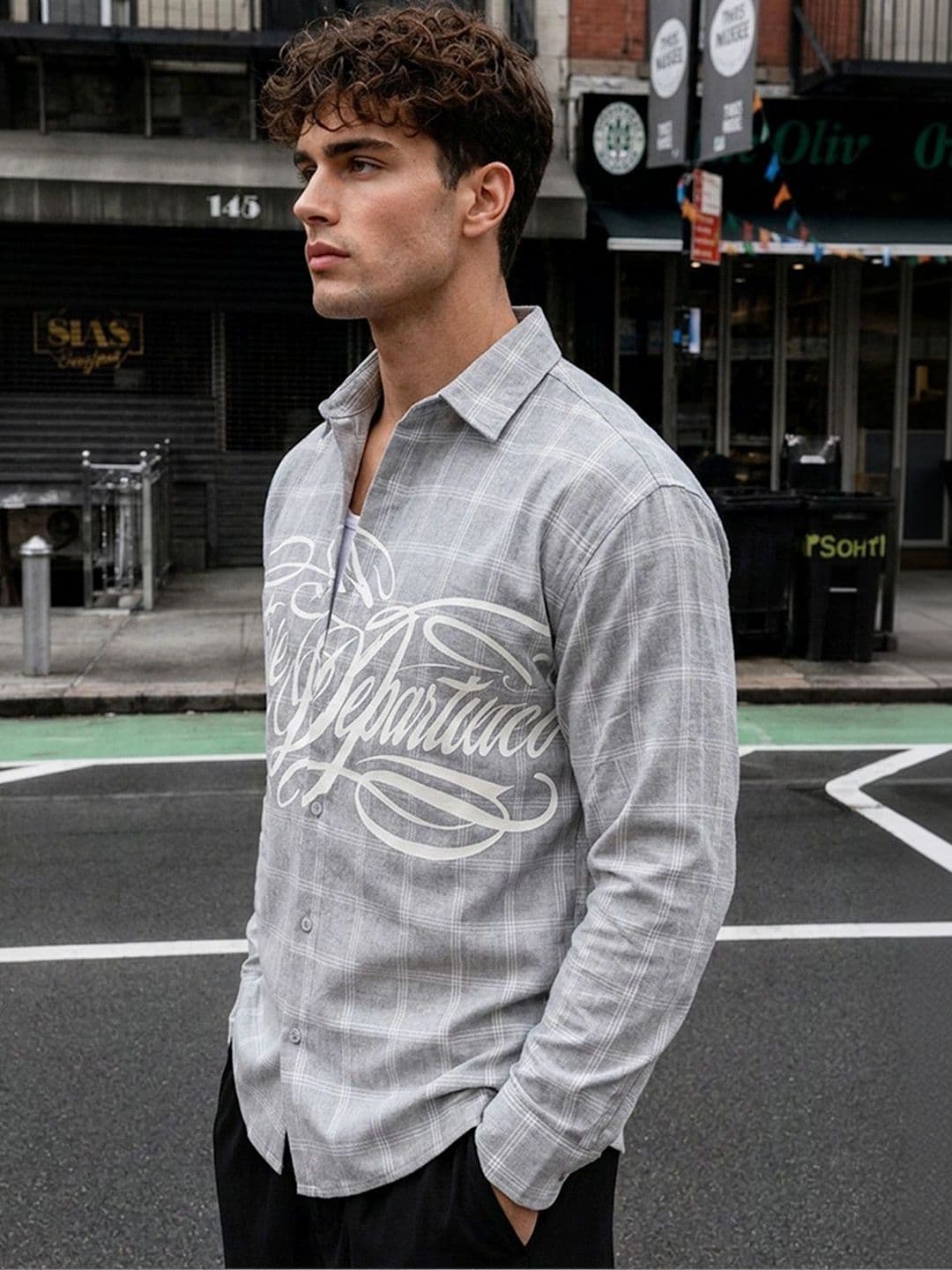 Powerlook Men Windowpane Checks Checked Casual Shirt thumbnail 2