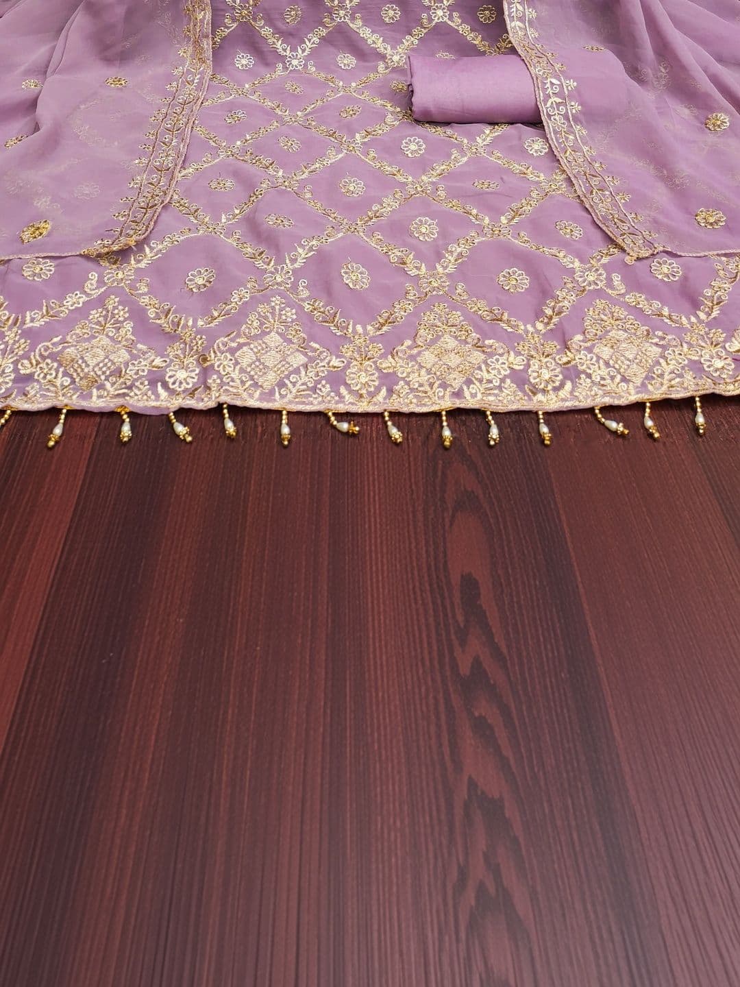 Dhaaga Ghar Embroidered Unstitched Dress Material thumbnail 2