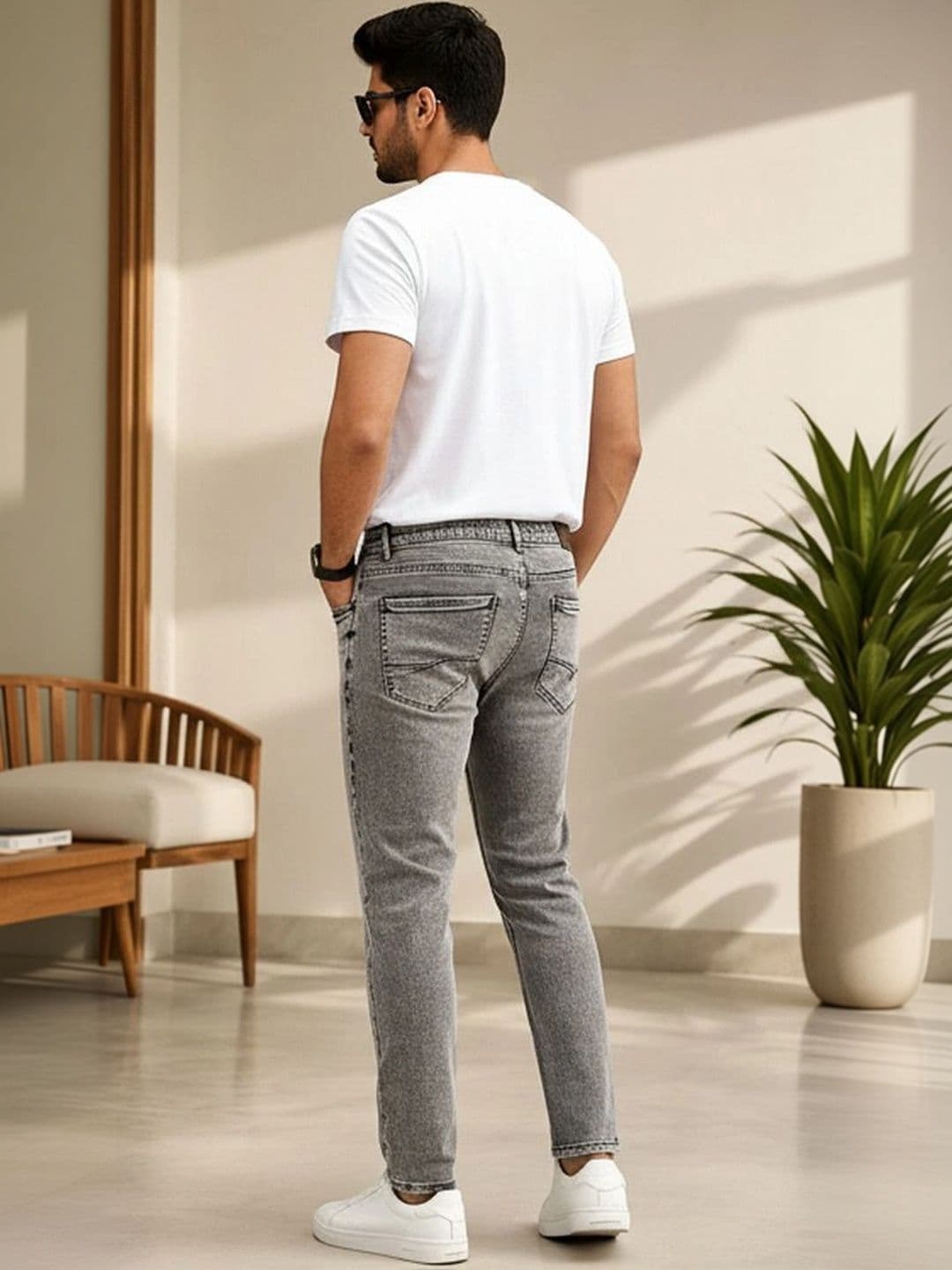 Global Jeans Men Regular Fit Mid-Rise Jeans thumbnail 3
