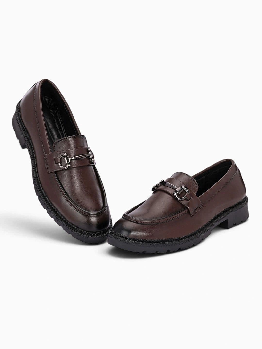 INVICTUS Men PU Round Toe Slip-On Loafers Shoes thumbnail 3
