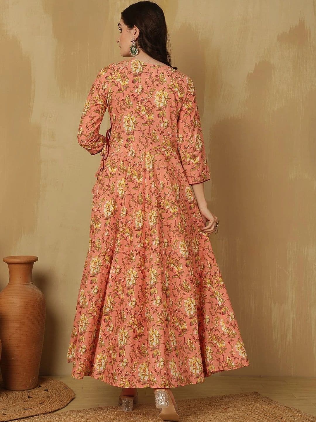 Sangria Women Floral Printed Floral Anarkali Kurta thumbnail 6