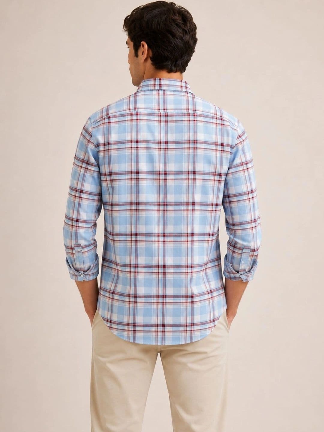 Chennis Men Slim Fit Tartan Checks Checked Casual Shirt thumbnail 3