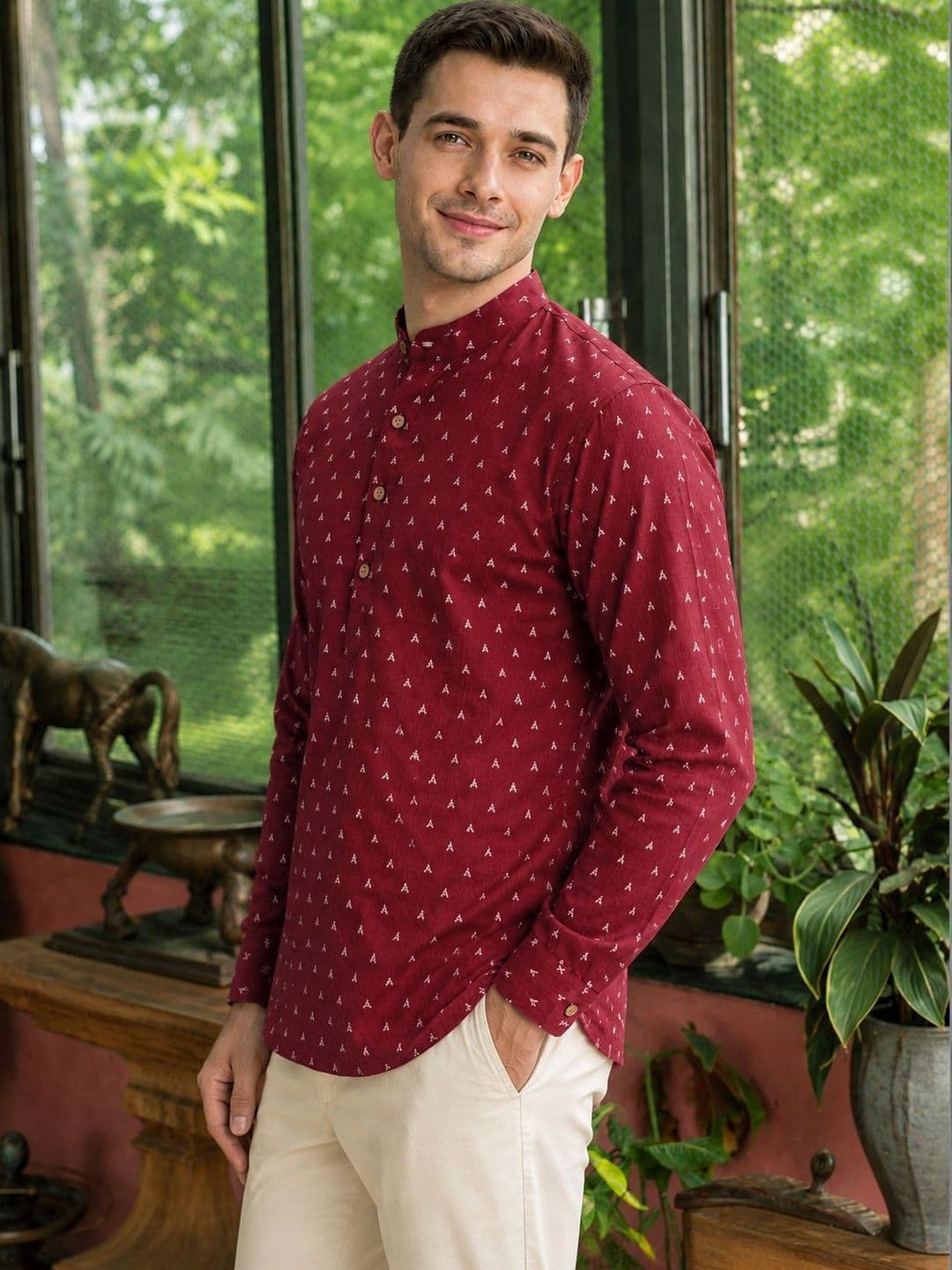 Anouk Men Ethnic Motifs Printed Kurta thumbnail 4