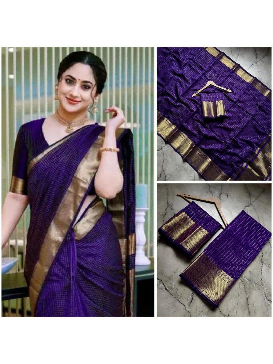 Moda Rapido Zari Pure Cotton Saree thumbnail 4