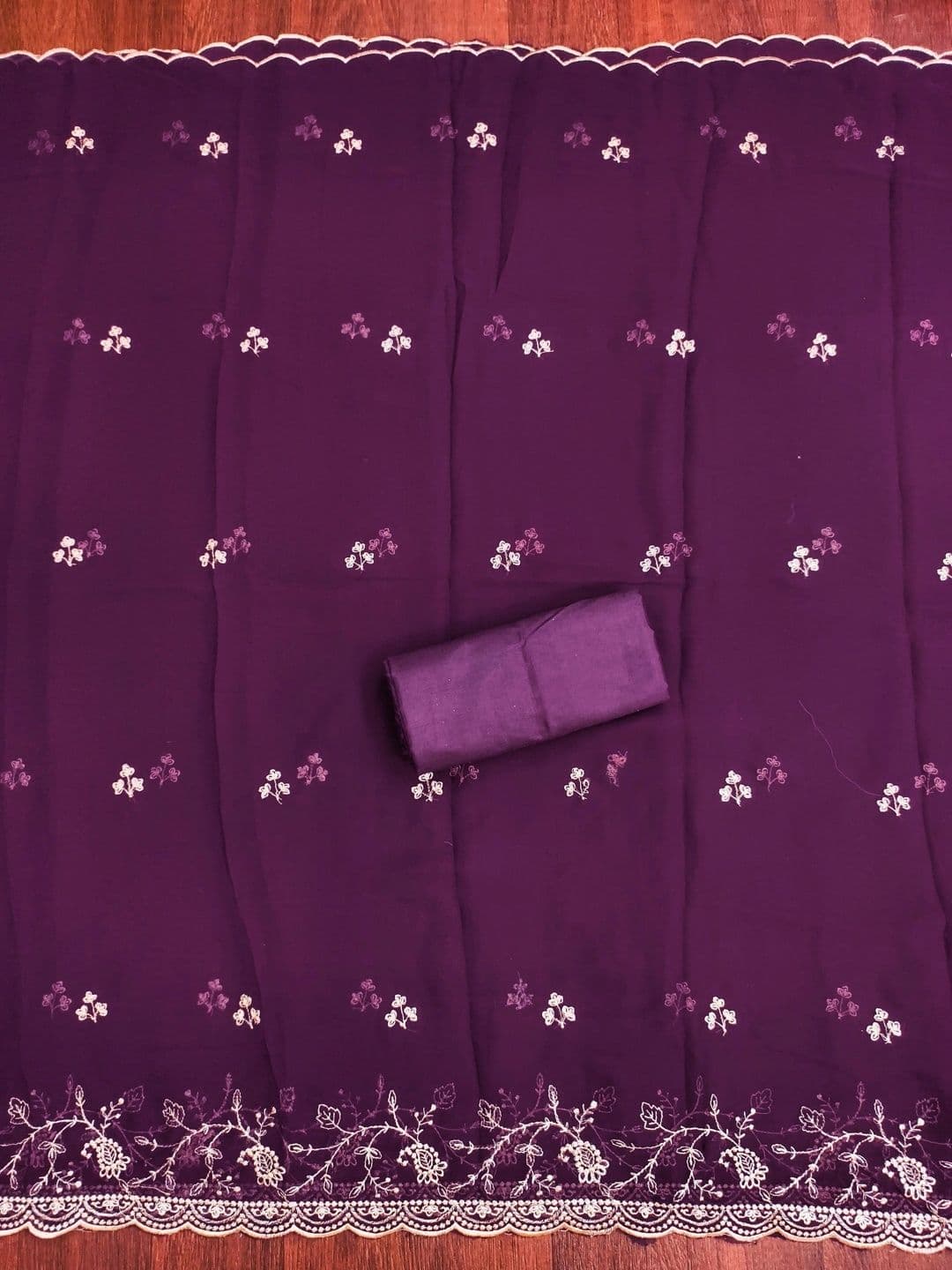 TAVAS Embroidered Unstitched Dress Material thumbnail 2