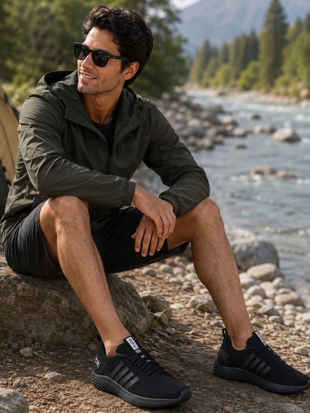 TRV Men Textured Lace-Up Walking Shoes - view 1