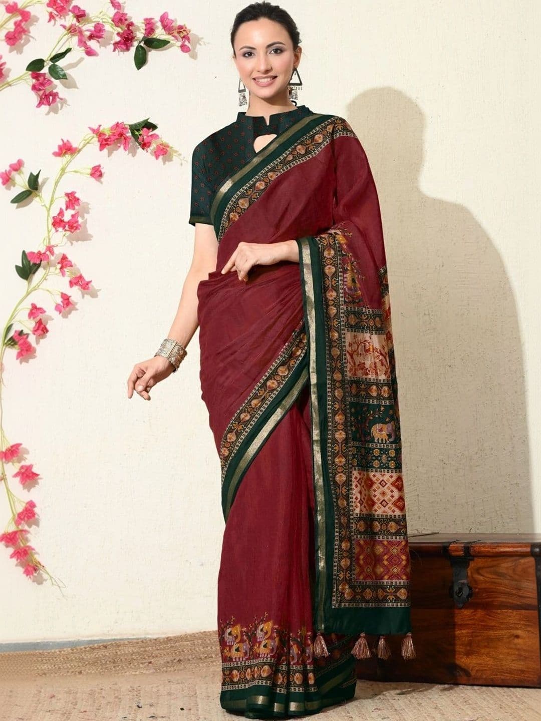 KALINI Kalamkari Saree - view 1