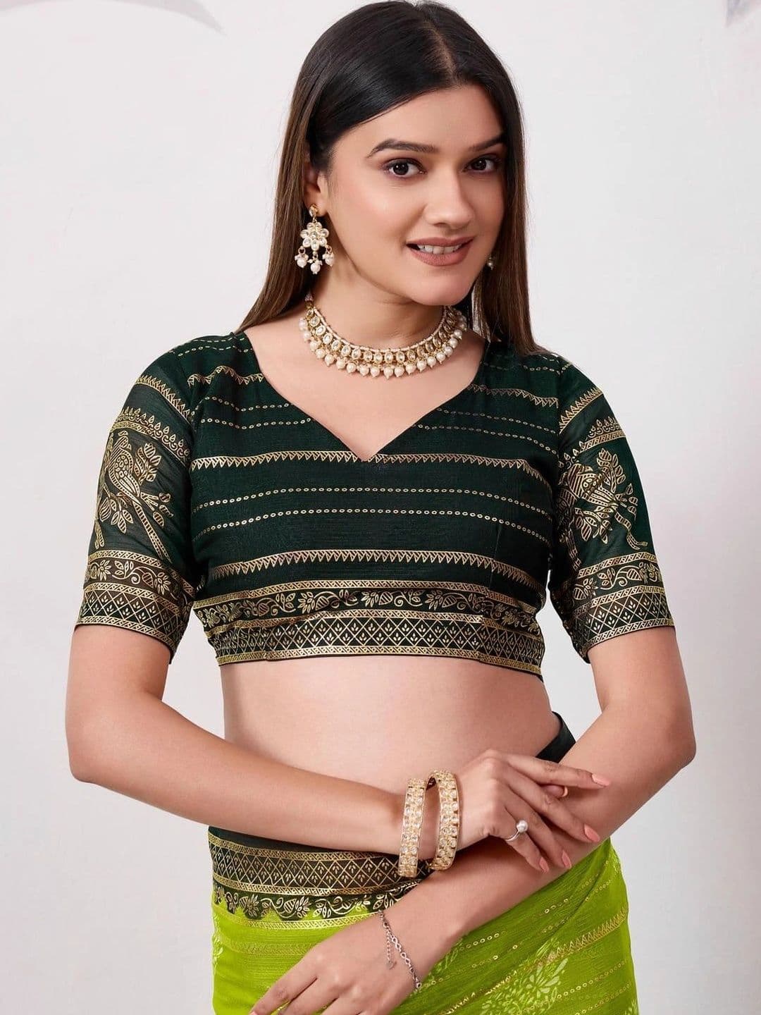 Pixie lane Zari Pure Georgette Paithani Saree thumbnail 4