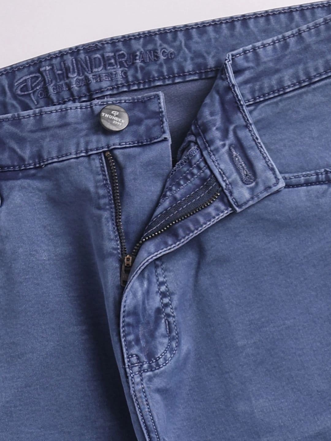 THUNDER JEANS Men Regular Fit Mid-Rise Stretchable Jeans thumbnail 5