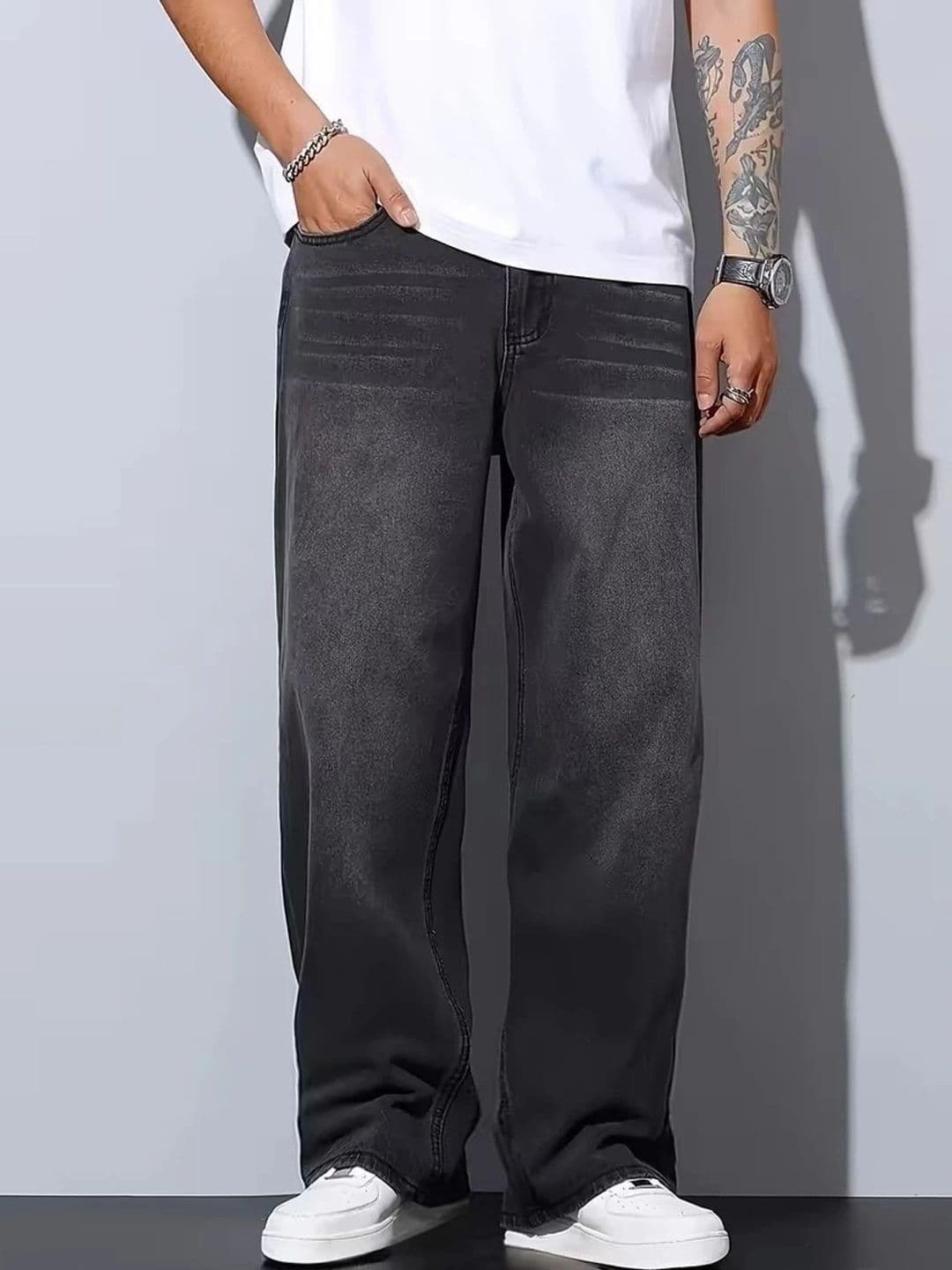 SYNZO Men Comfort Relaxed Fit Mid-Rise Jeans - view 1