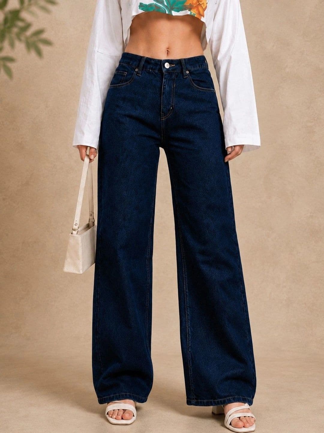 DressBerry Women Comfort Wide Leg High-Rise Stretchable Jeans - view 1
