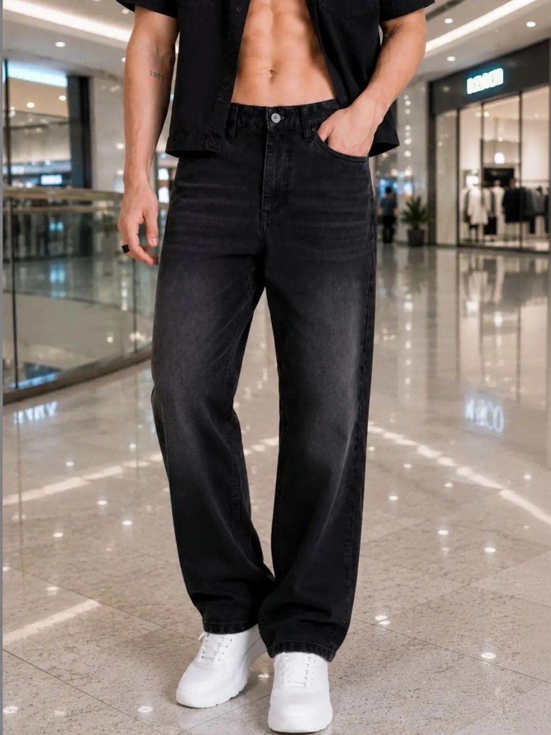 SYNZO Men Comfort Relaxed Fit Mid-Rise Jeans - view 1