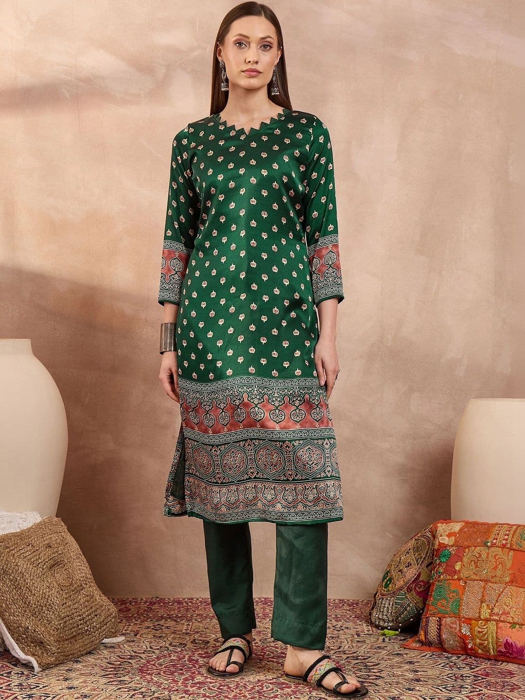 ZYVIRA Women  Satin Unstitched Dress Material - view 1