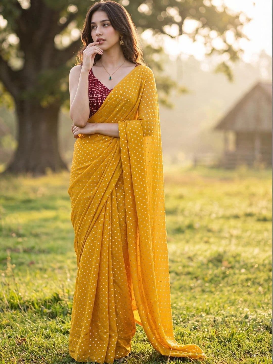 Looootnest Pure Georgette Saree - view 1