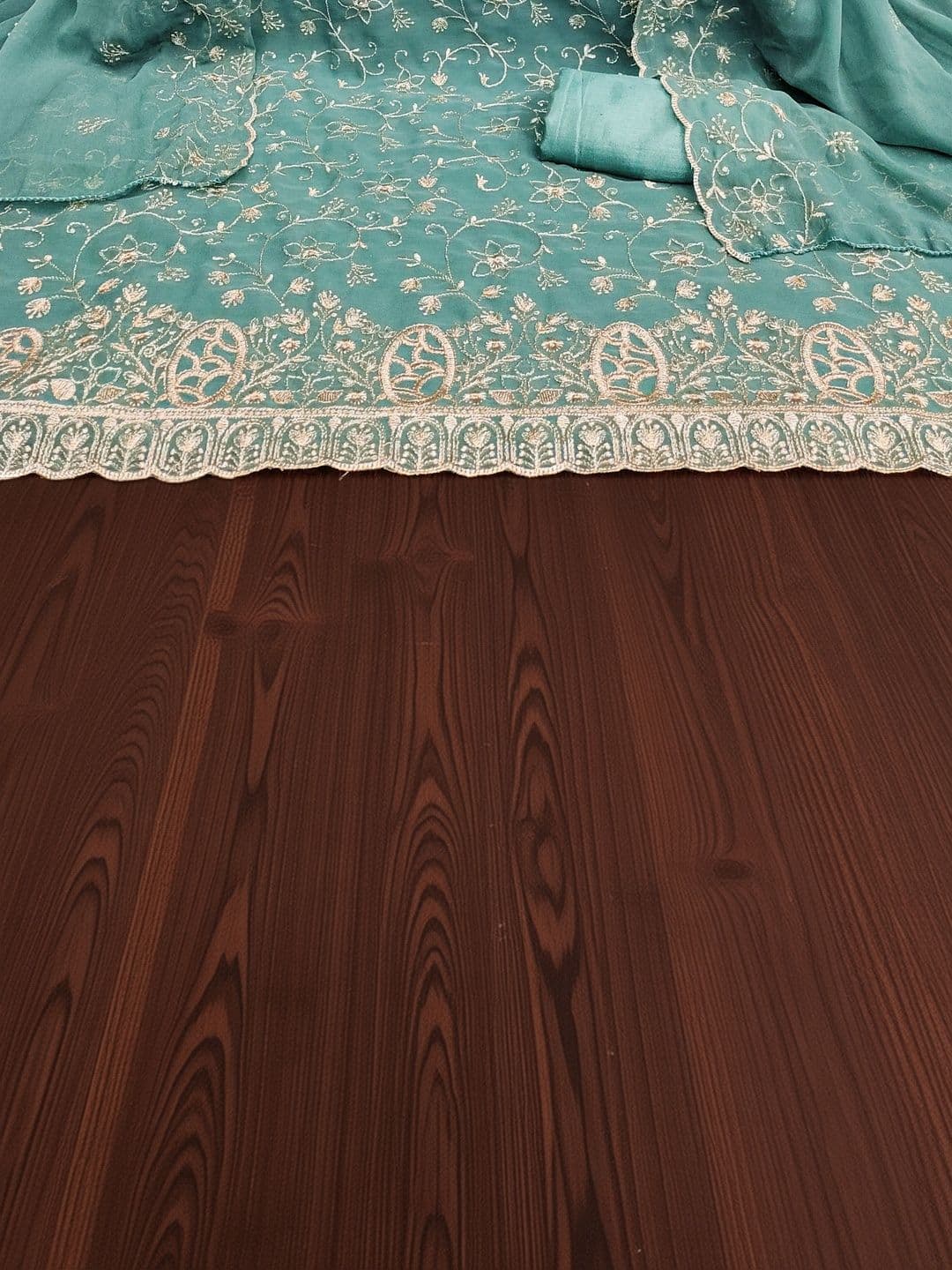 Dhaaga Ghar Embroidered Unstitched Dress Material thumbnail 3