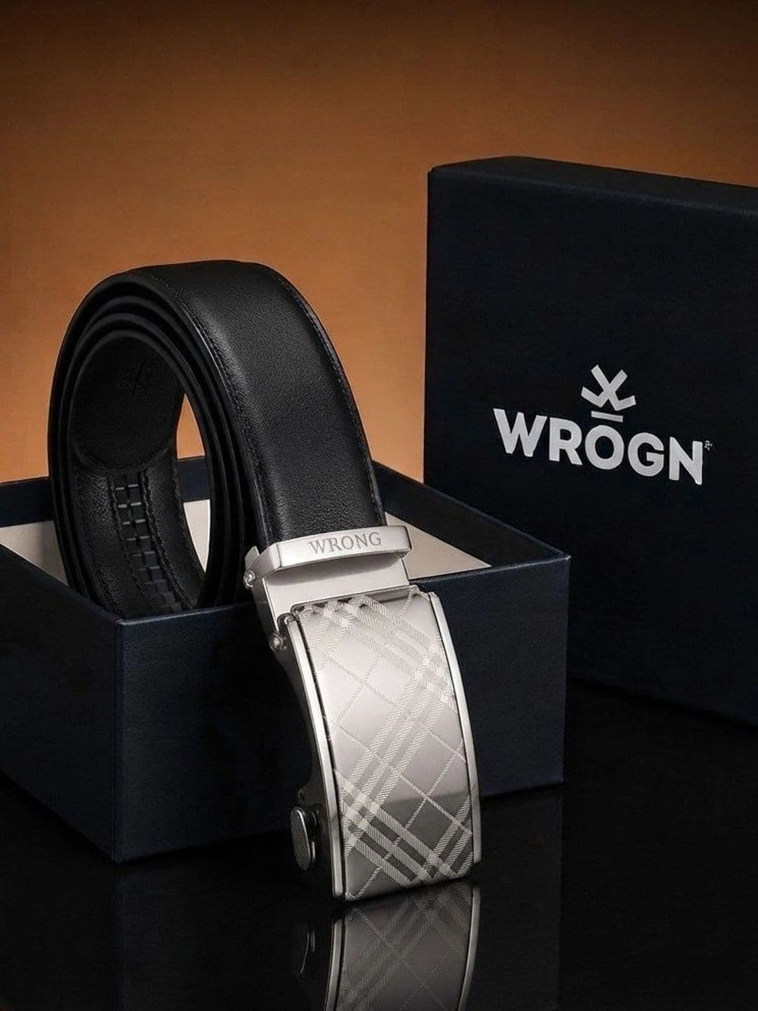 WROGN Men Checked PU Formal Belt - view 1