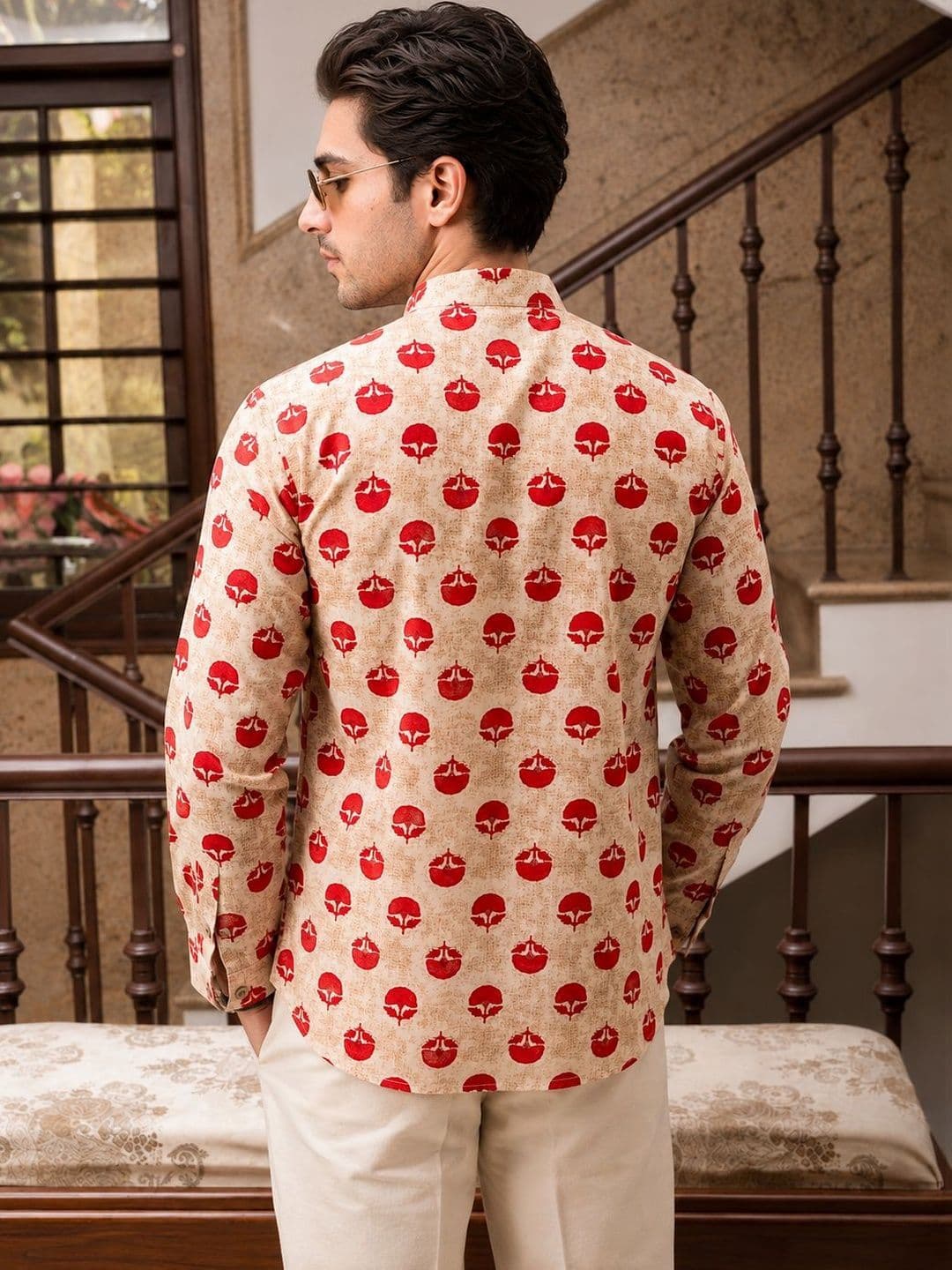 Anouk Men Ethnic Motifs Printed Block Print Kurta thumbnail 5