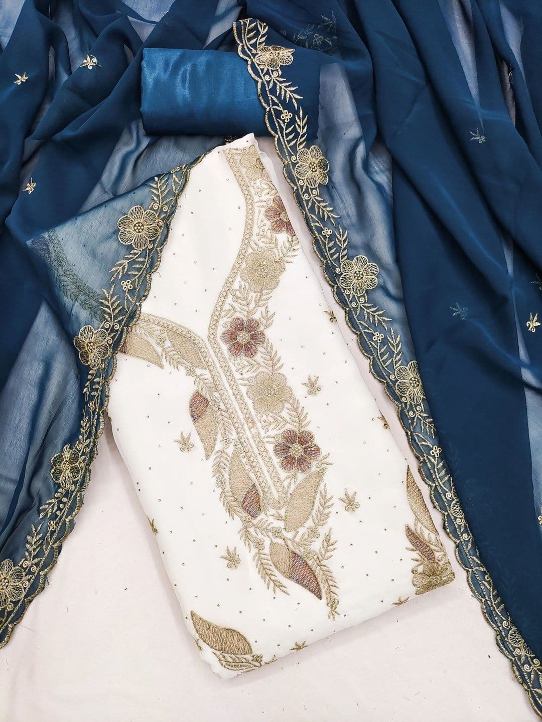 TAVAS Embroidered Unstitched Dress Material thumbnail 4