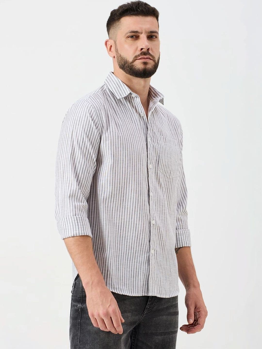 Mast & Harbour Men Comfort Striped Casual Shirt thumbnail 6