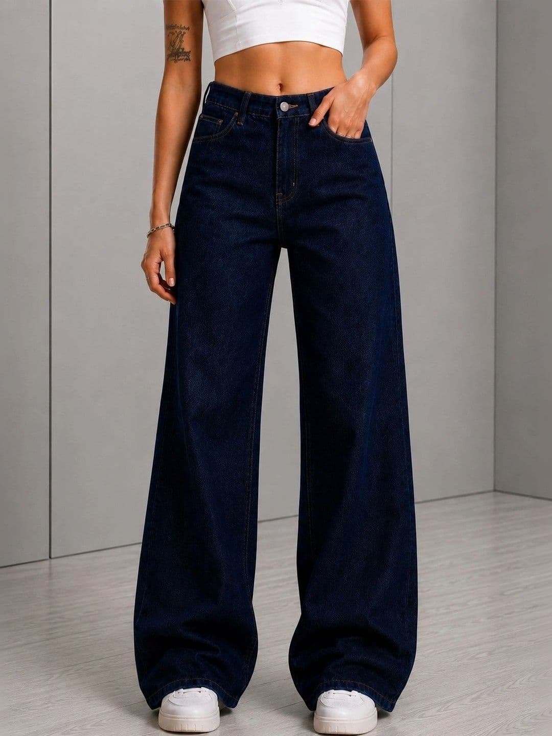 DressBerry Women Comfort Wide Leg High-Rise Stretchable Jeans - view 1