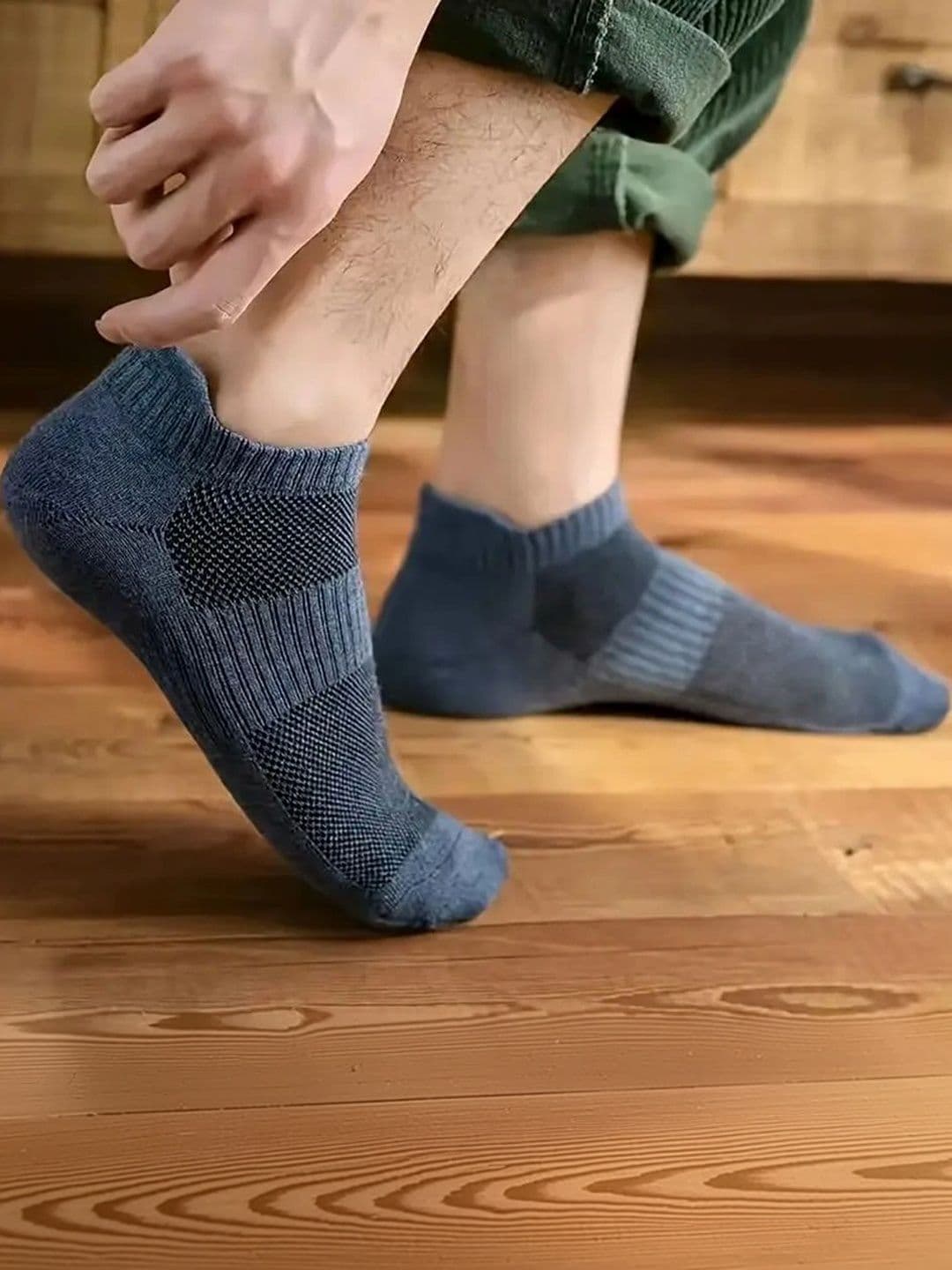 Moda Rapido Men Pack of 10 Cotton Blend Colourblocked Ankle Length Socks thumbnail 5