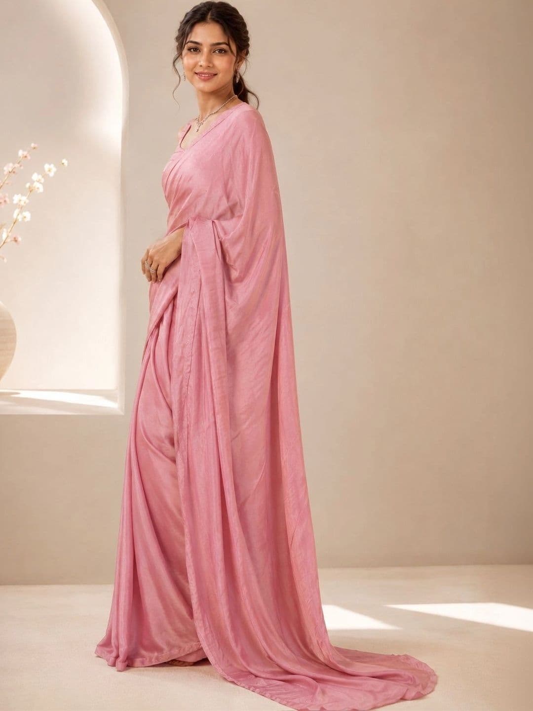 DEVI FASHIONS LLP Poly Crepe Saree thumbnail 4